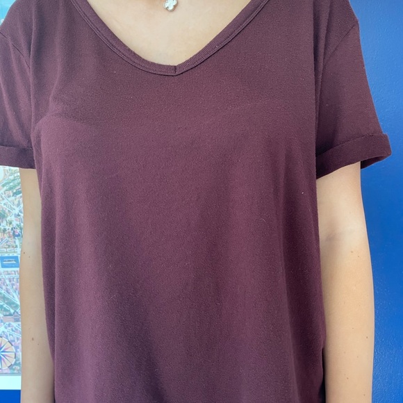 Soft and Sexy Burgundy Tee - Picture 2 of 3